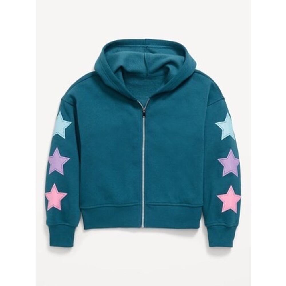 Old Navy Girls' Favorite Fleece Star Graphic Zip Hoodie
